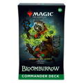 Close-up of a foil Magic: The Gathering commander deck box with animated army artwork and vivid fantasy characters