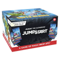 Deck box of Marvel Super Heroes Jumpstart booster packs stacked in a display, showing colorful comic-style artwork