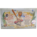 Box of 2019 Allen & Ginter baseball hobby packs with colorful vintage-style card artwork