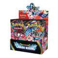 Set Booster booster box with vibrant card art and chaotic red-orange energy burst on the front packaging