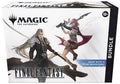 Bundle of FINAL FANTASY-themed makeup products including compact, lipstick, and eyeliner arranged on dark background