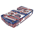 Hobby box of 2026 Stars & Stripes Prizm baseball cards with patriotic red, white, and blue packaging