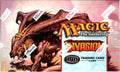 Top-down view of a sealed Invasion Booster Box in Primedexi series with colorful card artwork on the lid