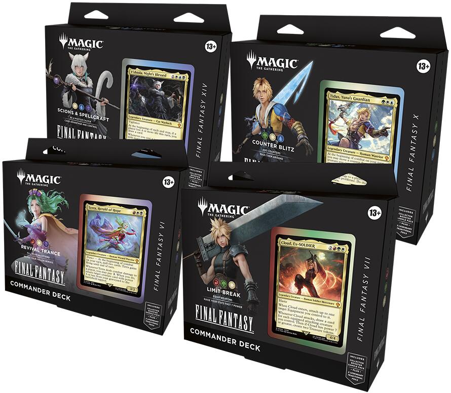 Black display case for trading card commander deck with clear front, foam interior and magnetic closure