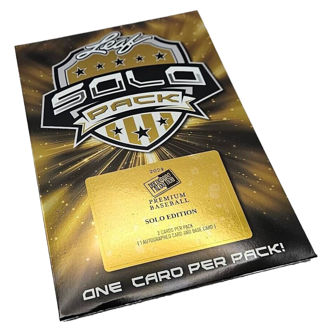 2024 baseball trading card pack with vintage-style player artwork and red foil accents on dark background