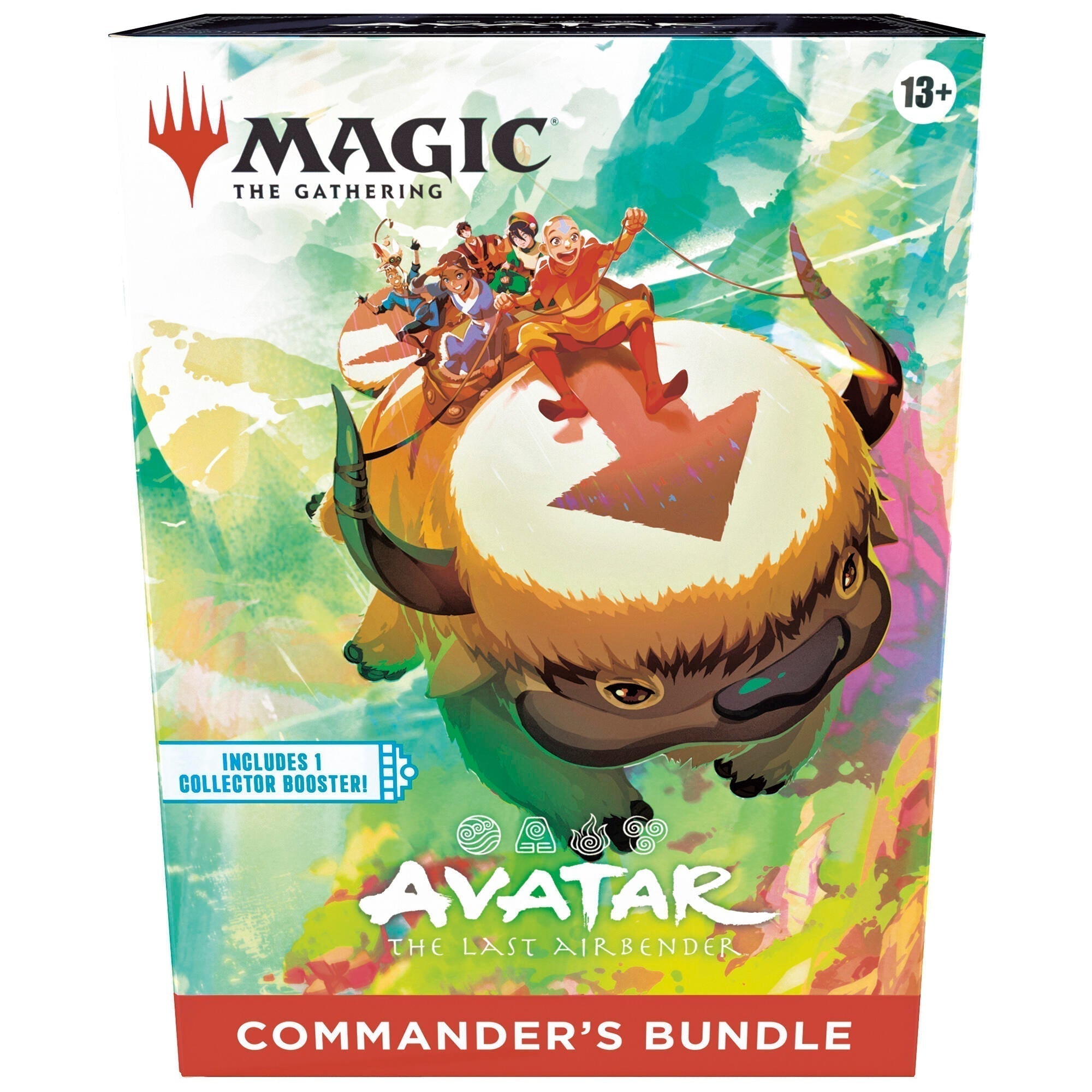 Collector's Commander bundle box set with avatar-themed art and character portraits on glossy card package